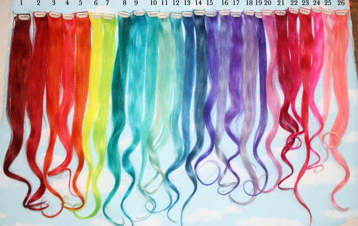 Rainbow Human Hair Extensions Colored Hair Extension Clip Coloring Wallpapers Download Free Images Wallpaper [coloring654.blogspot.com]