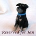 Felted Animal - Needle Felted Wool Plush Black Dog Sculpture Made to Order