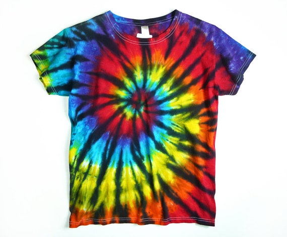 tie dye spiral cat shirt