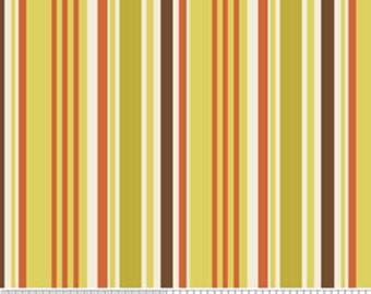 04284- Zoe Pearn for Riley Blake Indian Summer Stripe in Green color- 1 yard