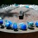 Handmade Sterling Silver Crocheted Necklace in Shades of Blue