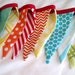 Fabric Flag Bunting Garland- Party Banner-Rainbow Colors- Birthday Banner- Circus Flags