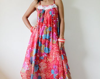 Items similar to Short Front Long Back Floral Maxi Summer Dress : Let's ...