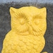 Sunny Yellow Owl Wall Hanging Vintage