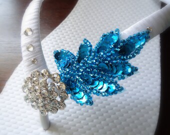 Bridal Flip Flops. Wedding flip flops, Flip flops, flip flops for wedding guests, flip flops in handmade, wedding flats Sequin Collection-1