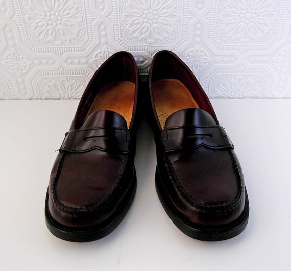 Penny Loafers Burgundy Leather Cordovan by CalicoBloomVintage