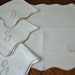 Napkins Monogram "G" Set of Four Linen Vintage