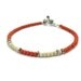 Skinny Orange Bracelet - Layer - Turquoise Gemstone Jewellery - Sterling Silver Jewelry Cream Stack Thin Fashion UT B-277
