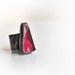 Gothic Sterling Silver Ruby Ring with Wide Band- OOAK- Deep Red-Oxidized-Size 7-Triangle Raw Stone-Unique Statement Ring