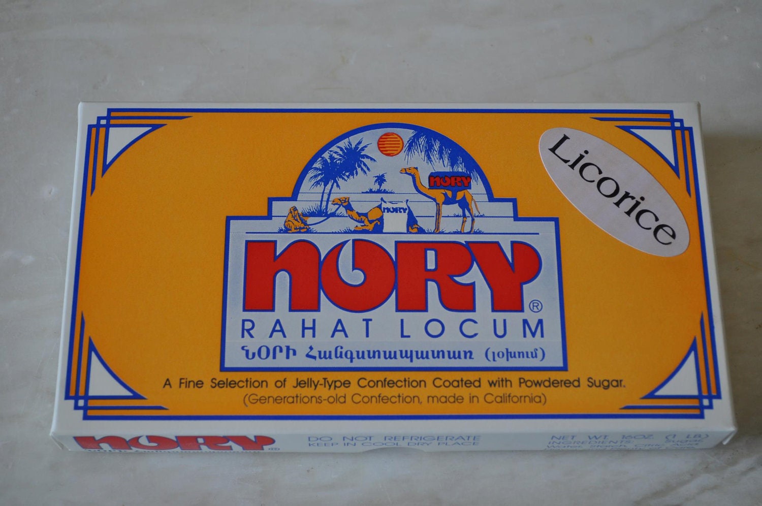 Licorice Turkish Delight 16oz Made in California by NoryCandy