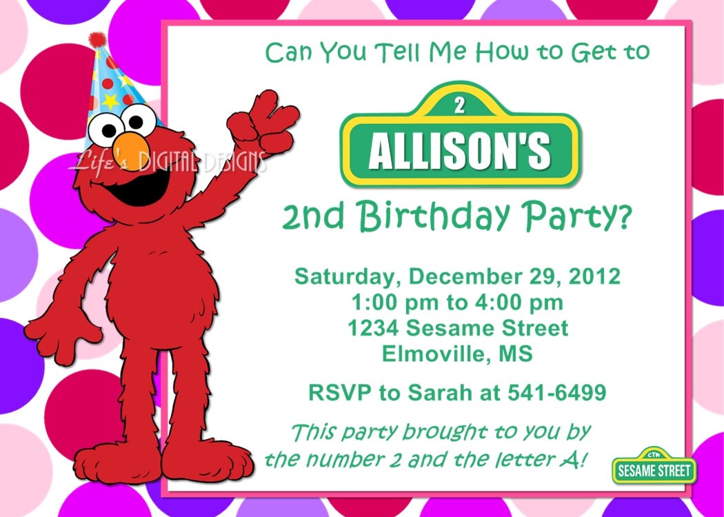 Elmo Birthday Invitation Templates Free 9