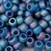 6/0 TOHO Beads - 10 Grams -Trans Rainbow FROSTED TEAL - 10g / 200 Pcs Japanese Czech Glass Round Seed Beads - Ref 1831