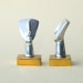 Greek Abstract Aluminium Figurine Head Sculpture, Abstract Geometric Metal Art, Museum Replica, Minimalist Ancient Greece Cycladic Art