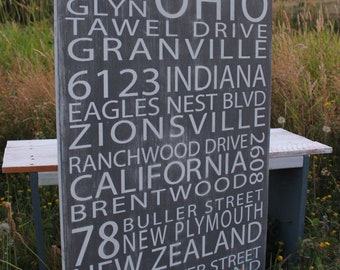 Large Customized/Personalized Subway Art Sign
