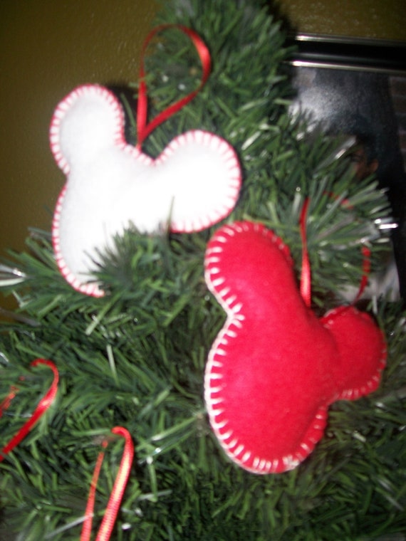 Mickey mouse felt ornament set of 4