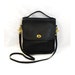 Vintage Laura USA Crossbody Shoulder Hand Bag in Black Leather - Free Shipping
