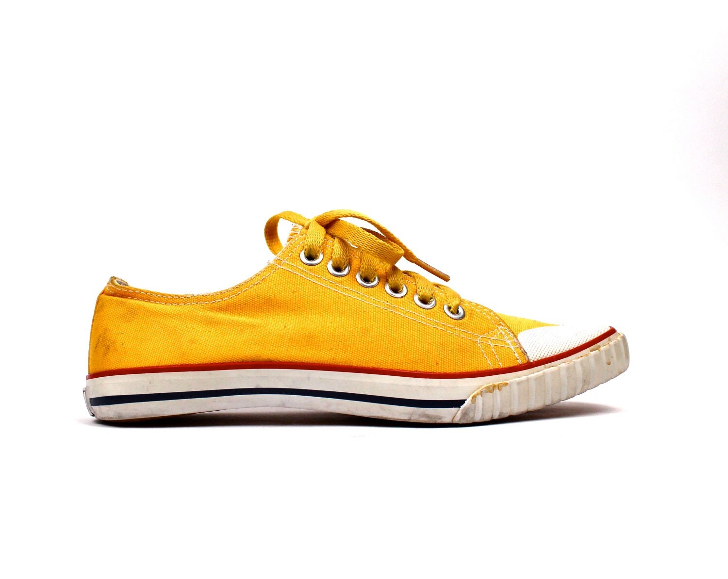 lemon canvas shoes