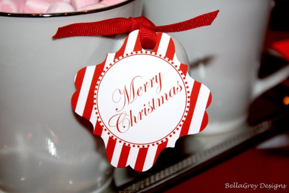 Peppermint Twist Christmas Mini Food Tags PRINTABLE Il_570xn