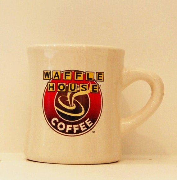 Vintage Ceramic Waffle House Mug Coffee by ThatStuffInTheAttic