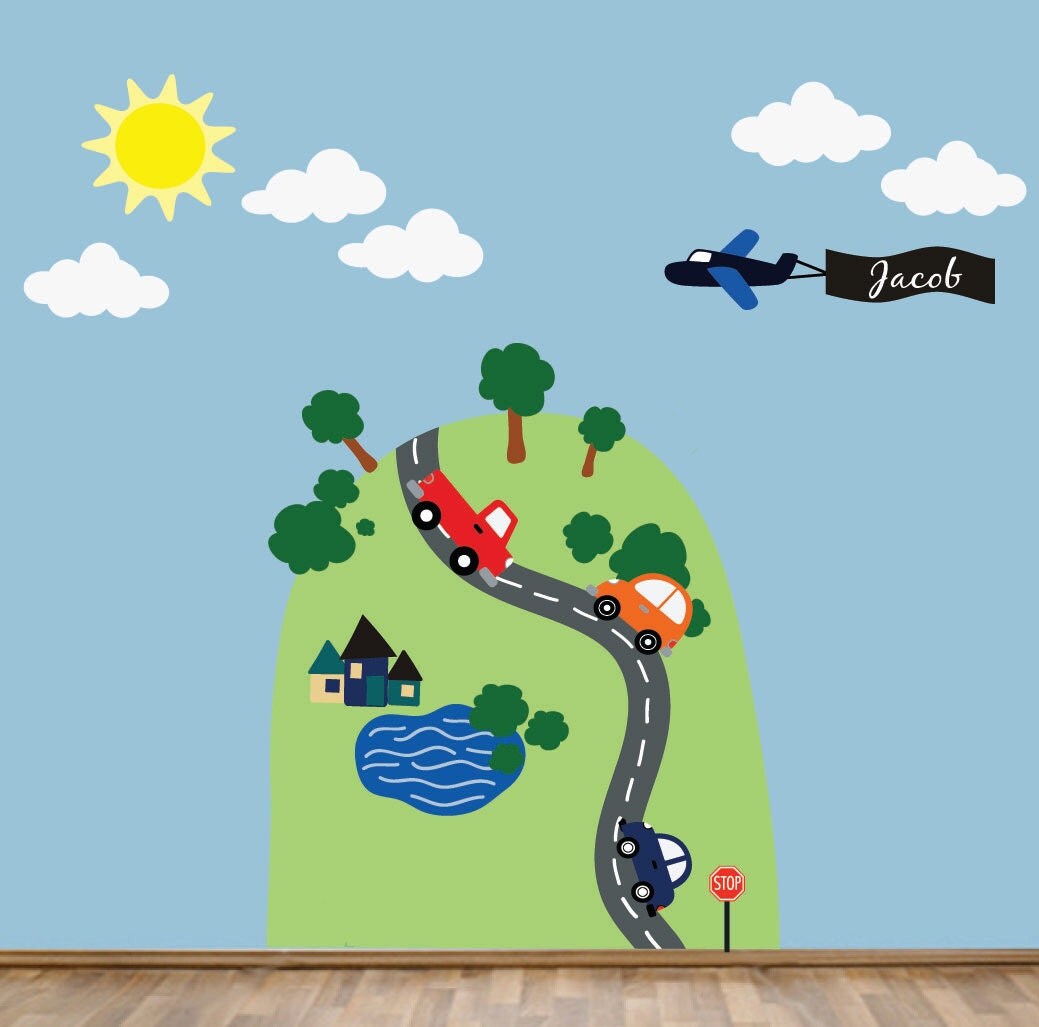 Cars Wall Decal Transportation Wall Decal B6036A