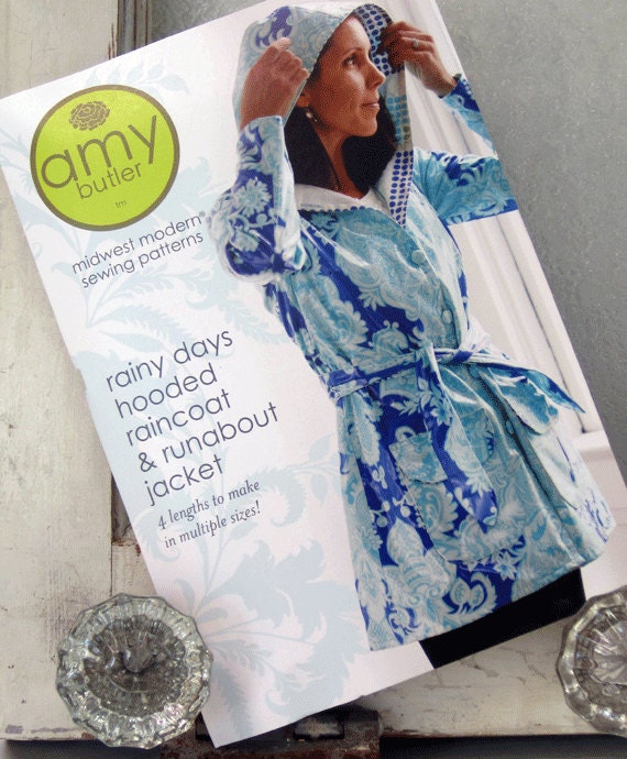 Amy Butler Sewing Pattern Rainy Days Hooded Raincoat and
