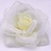 IVORY WHITE Glitter Rose Hair Clip