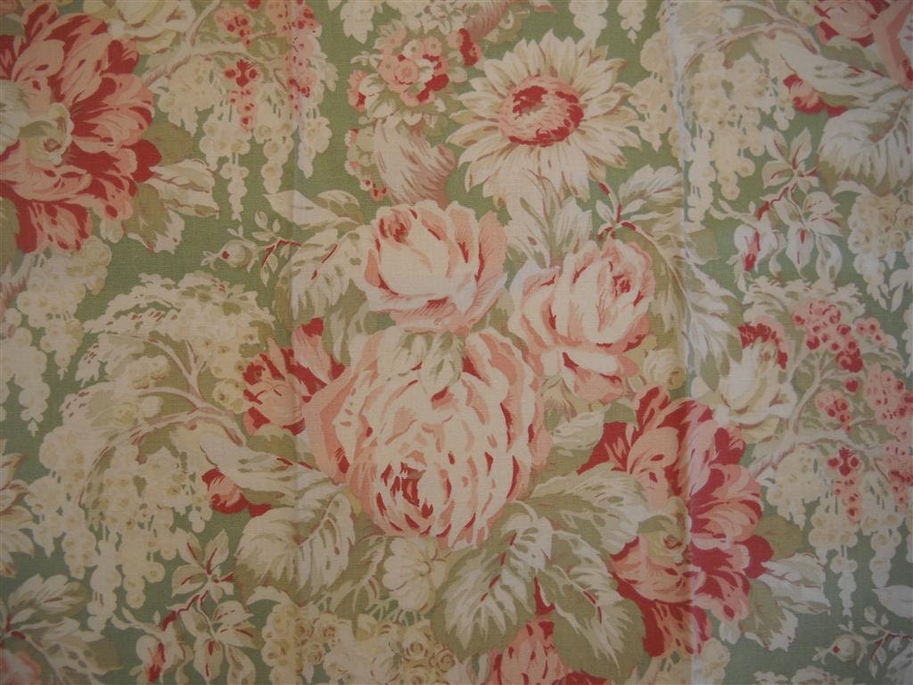Laura Ashley Floral Drapery Upholstery fabric 25wx25