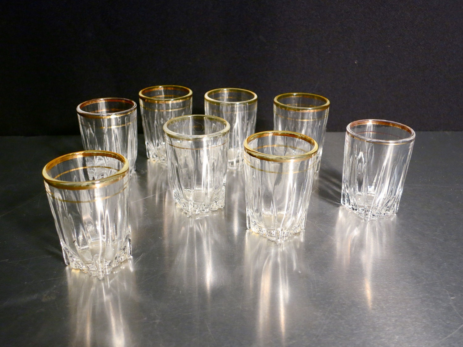 Vintage Shot Glasses By Federal Glass