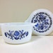 Blue Floral Pyrex Cinderella Casserole Dish Promotional Item