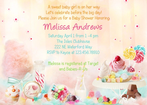 Candy Baby Shower Invitations 5