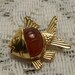 Vintage Scarab Gold Filled Fish Pin