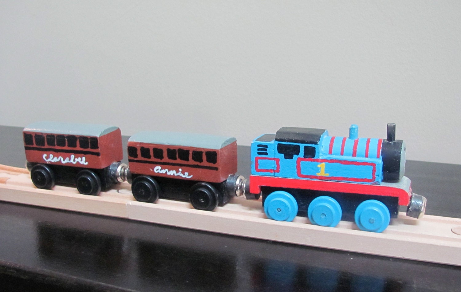 Handmade Wooden Toy Train-Thomas the Train by JLKOriginals on Etsy