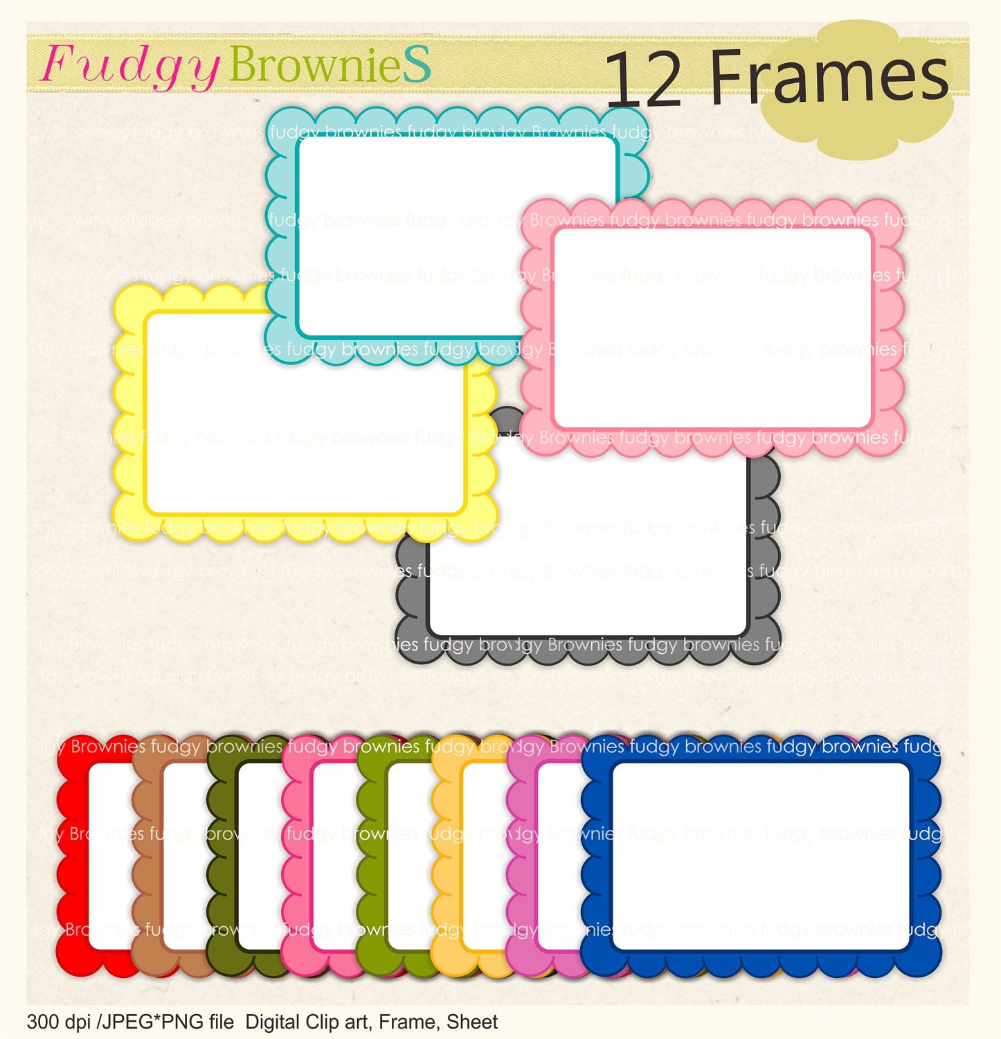 Digital frame clip art Rectangle frame white by fudgybrownies