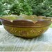 Wonderful Vintage Green and Gold Florentine Pottery Bowl