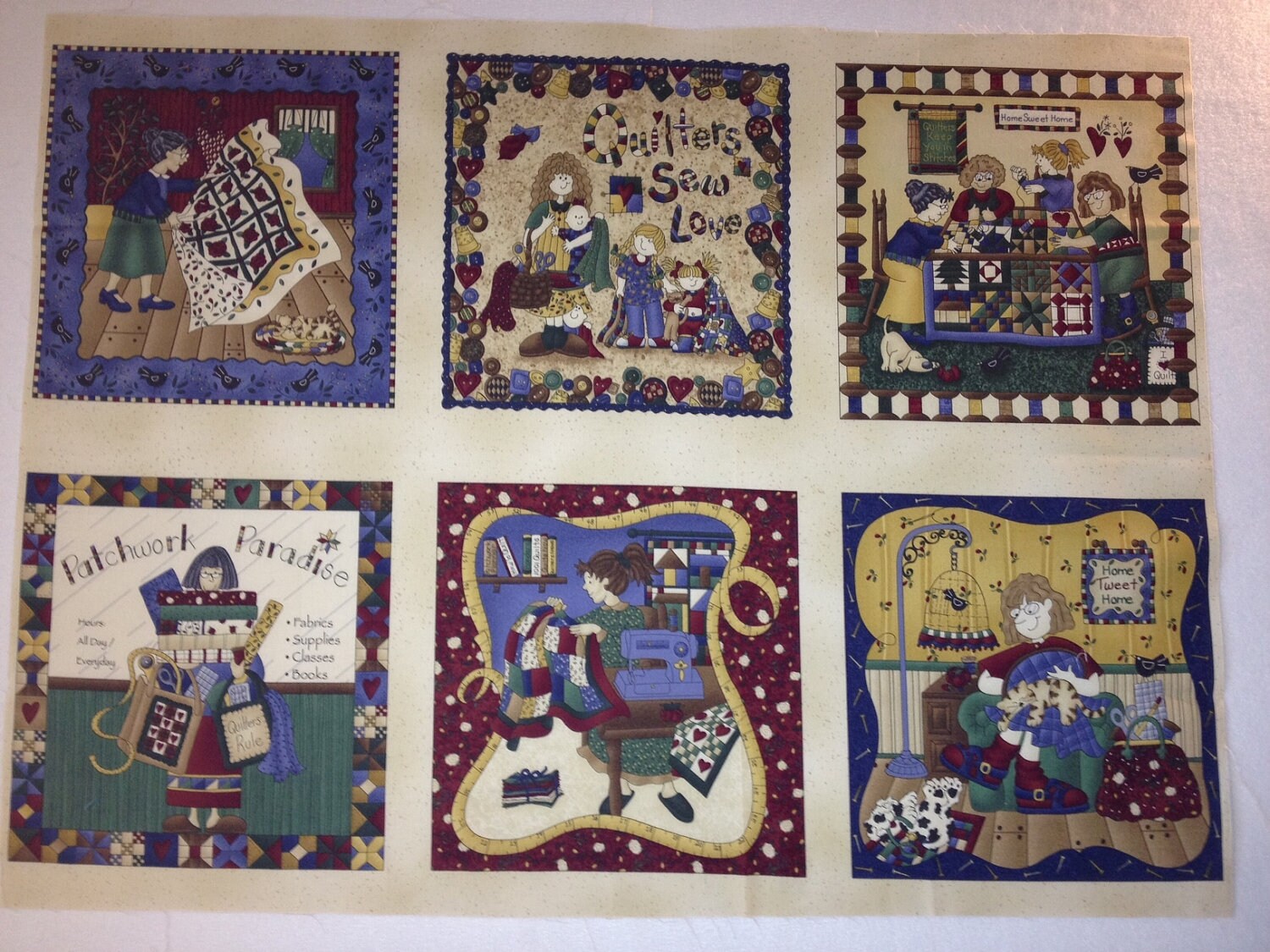 Moda fabric panel Material Girls by Cheri L. Strole OOP