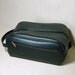 OLD SCHOOL GROOMING Toiletry Bag Mens Vintage Black Shaving Kit Bag Zippered Compartment Pouch with Strap Handle
