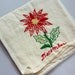 December Embroidered Flour Sack Towel - Vintage