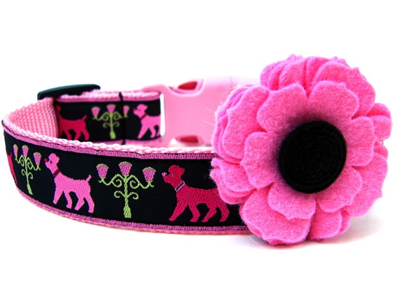 Pink Poodle Dog Collar 1 Pink Dog Collar