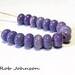 Purple Magic, Lampwork Glass Spacer Beads