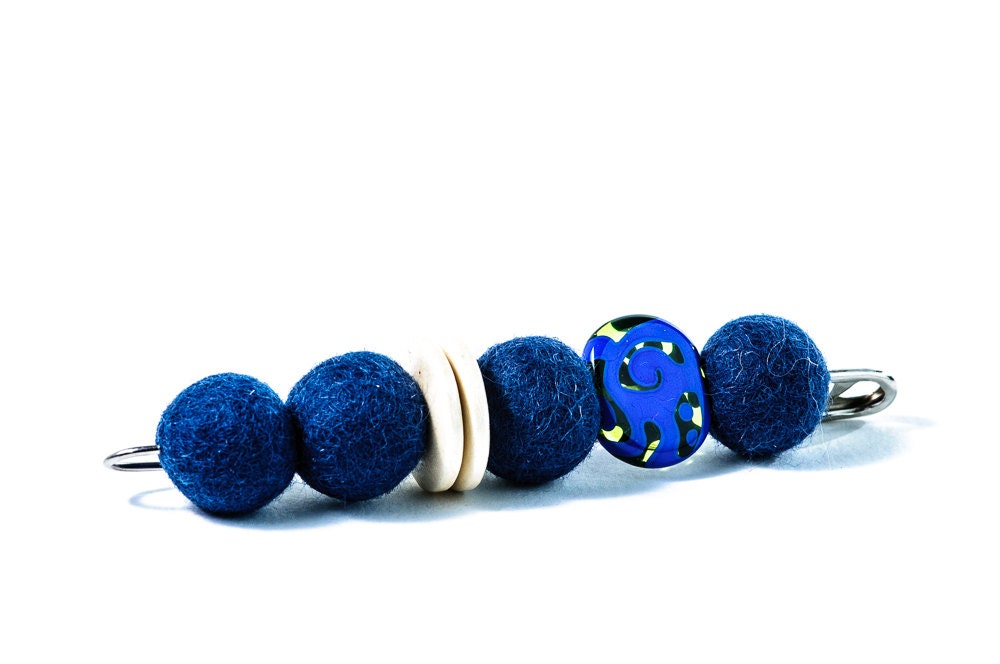 Safety Pin Brooch Felted Brooch Extra Large Chunky by DevikaFelt