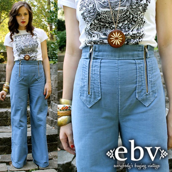 were high waisted jeans popular in the 70s