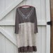 RESERVED for Missouri... Prairie dress cocoa brown upcyled slip on dress comfortable fall dress Ready to ship