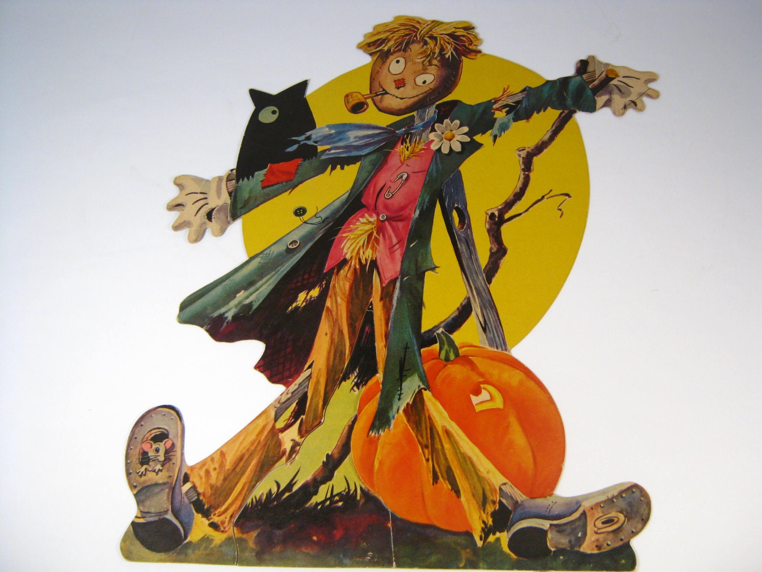 SALE Vintage Halloween Scarecrow Halloween Scarecrow