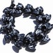 12 Piece Set of Black Acrylic Bat Beads with Large Holes.