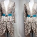 Classy brown lace long womens overcoat sweater cardign one size fits all