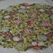 Vintage tablecloth white cotton autumn fruit 46 x 52 cottage chic