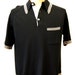 Vintage 1950s Donegal Coleseta Men's Black Knit Shirt XL (44" Chest)