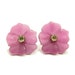 Purple Avon Earrings Pansies Flower Interchangeable Post Earrings