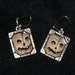 Resin "Gourd-o-lantern" Earrings Picture of my Halloween Ghost / Skull