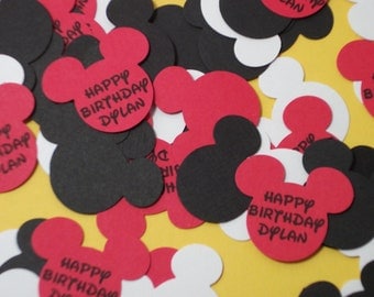 Personalized Mickey Mouse Confetti/Embellishment/Die Cuts